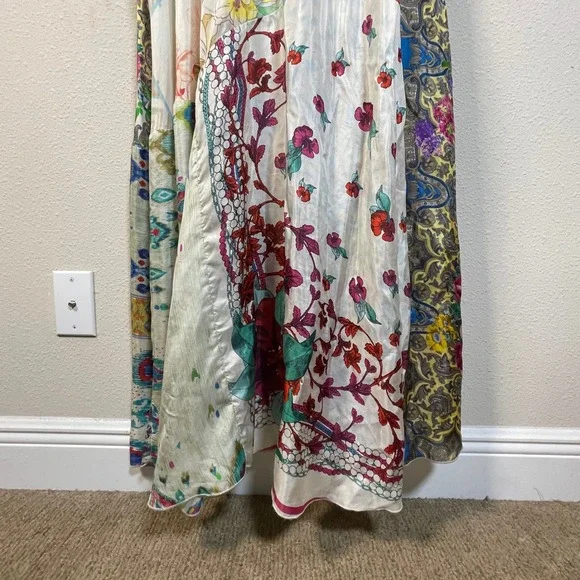 Johnny Was 100% Silk Maxi Dress Womens Size M Fairycore Chic Summer Wedding - Picture 9 of 9